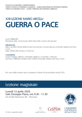 Locandina XII Lezione Mario Arcelli